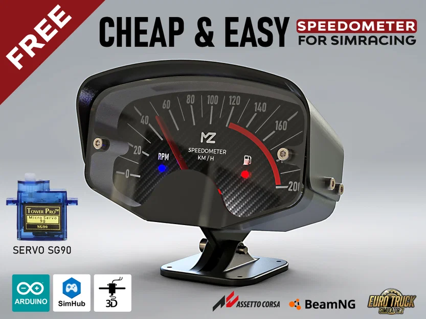 MZ Dashboard Lite - Đồng hồ tốc độ Sim Racing DIY miễn phí - Image 1