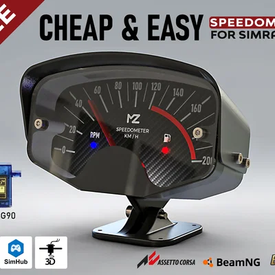 MZ Dashboard Lite - Đồng hồ tốc độ Sim Racing DIY miễn phí