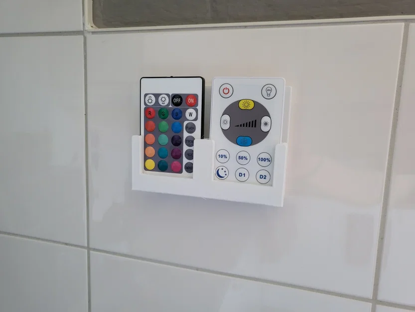Giá treo điều khiển đèn LED Duo Led Remote Holder 3D - Image 3