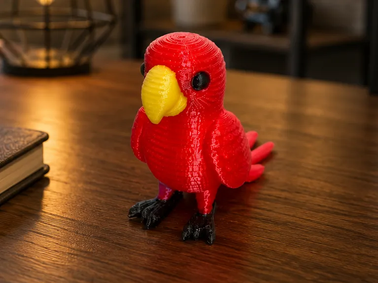 Mô hình chú vẹt đan len đáng yêu - File in 3D - Image 1