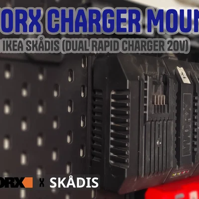 Giá Treo Bảng Skadis Cho Bộ Sạc Nhanh Kép Worx 20V
