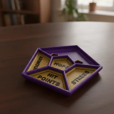 Khay đựng tài nguyên Daggerheart (Daggerheart Resource Tray) in 3D