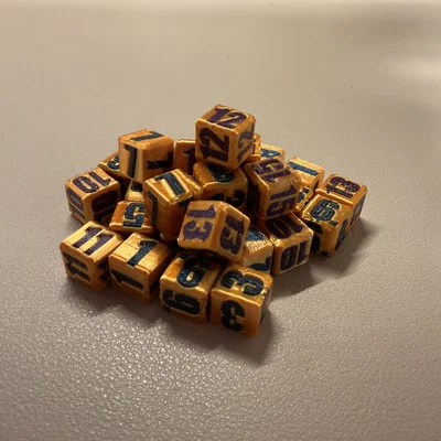 Xúc xắc đánh số đơn lẻ hỗ trợ chơi TTRPG và Dungeons & Dragons