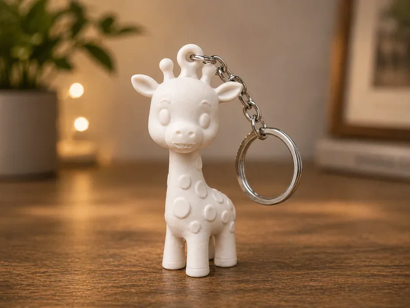 Móc Khóa Hươu Cao Cổ Dễ Thương – Móc Treo Chìa Khóa Phong Cách Kawaii - Image 1
