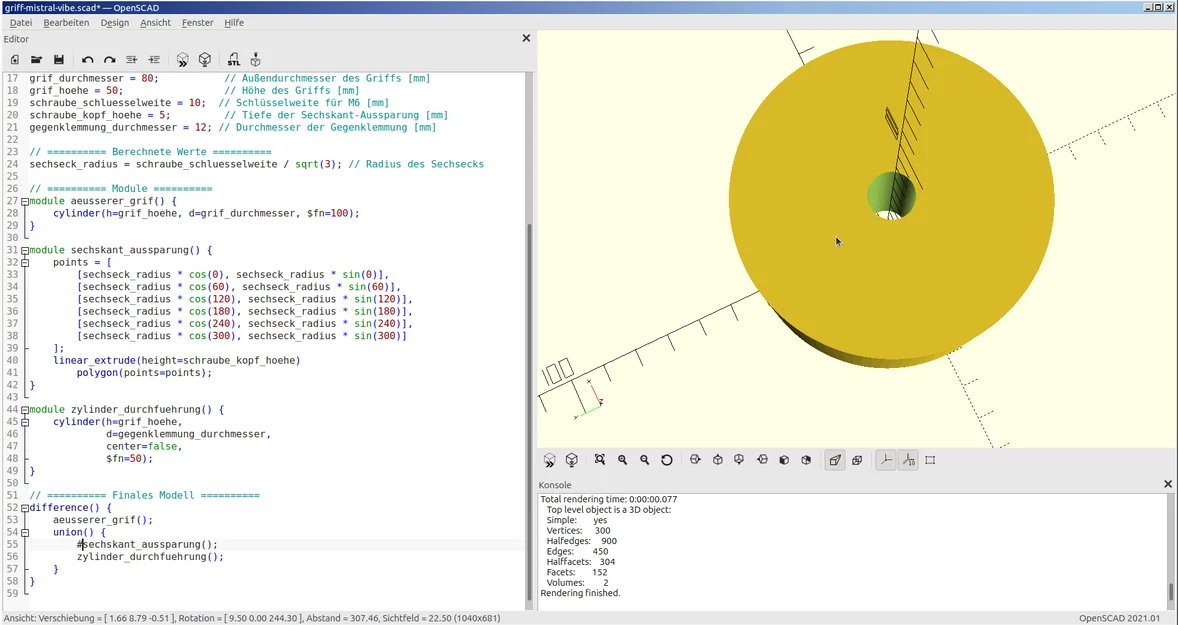AI - OpenSCAD - Mẫu núm vặn đánh giá hiệu năng - Image 4
