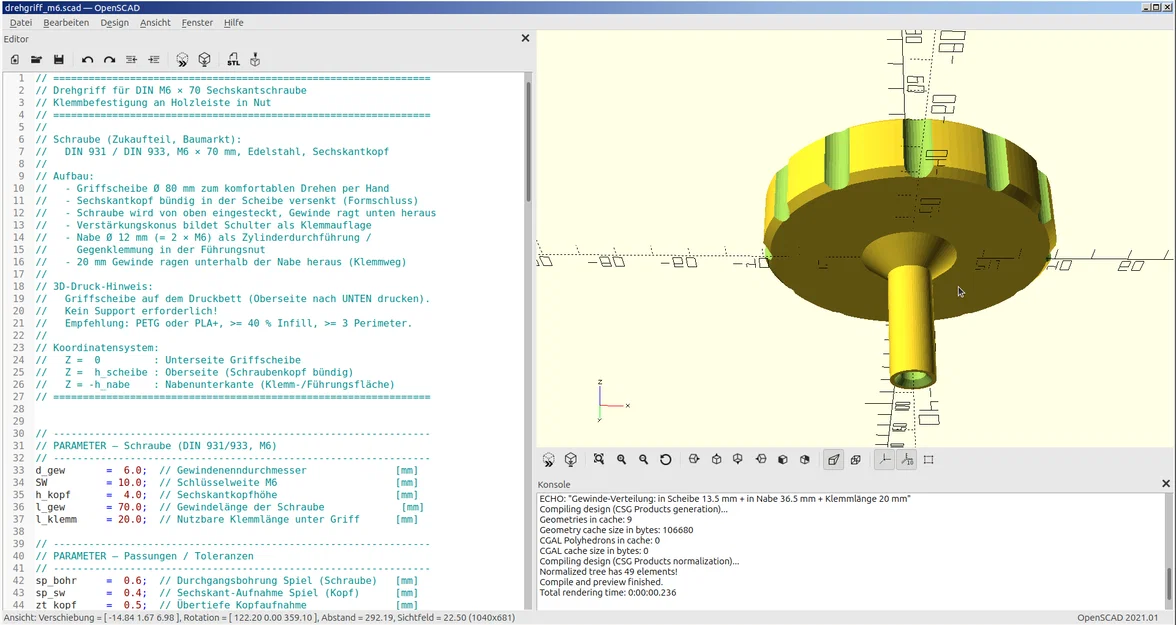 AI - OpenSCAD - Mẫu núm vặn đánh giá hiệu năng - Image 7