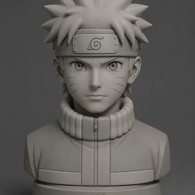Mô hình tượng bán thân Naruto in 3D cực sắc nét cho fan anime