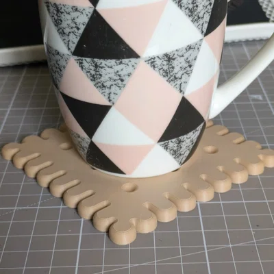 Miếng lót cốc hình bánh quy bơ (Butter cookie coaster) xinh xắn