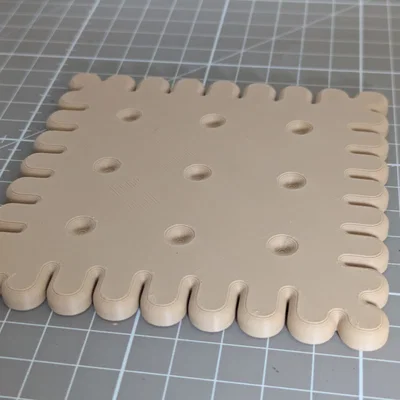 Miếng lót cốc hình bánh quy bơ (Butter cookie coaster) xinh xắn