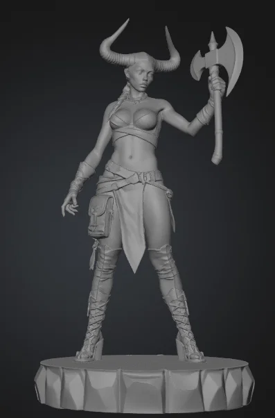 Mô hình nữ chiến binh Minotaur (Donna Minotauro) cho in 3D - Image 1