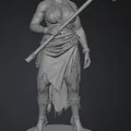Mô hình 3D Nữ chiến binh Minotaur cầm rìu hai lưỡi ấn tượng - Thumbnail 1
