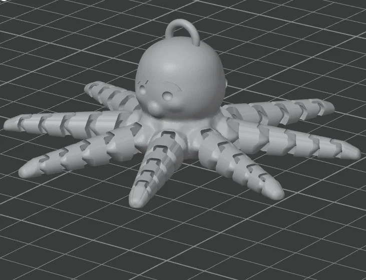 Móc Khóa Bạch Tuộc Linh Hoạt (Flexi Octopus Keychain) In 3D Độc Đáo - Image 1