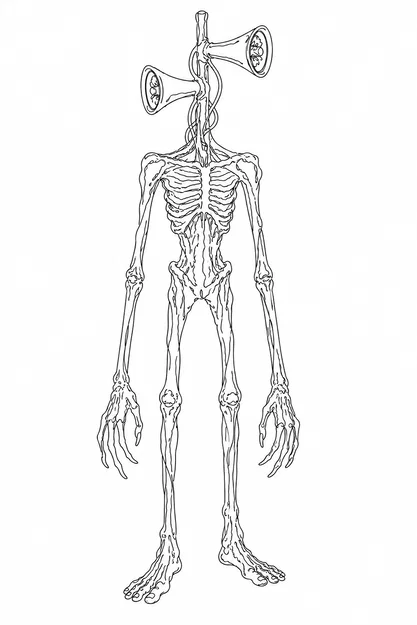 Mô hình trang trí tường Siren Head phong cách One-line Art 3D - Image 1
