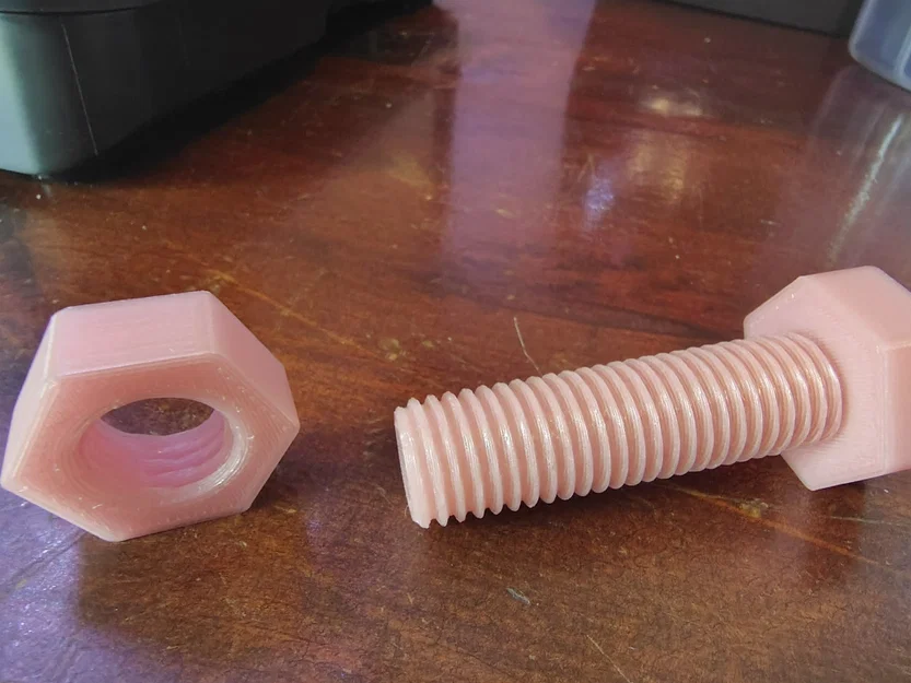 Bộ bulông và đai ốc 3/4-10 UN 2B thiết kế cho in 3D - Image 1