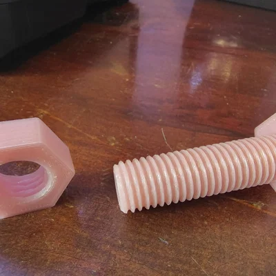 Bộ bulông và đai ốc 3/4-10 UN 2B thiết kế cho in 3D