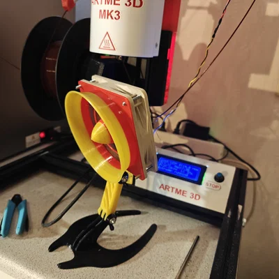 Tay đỡ cho quạt 120mm và phần arm mở rộng
