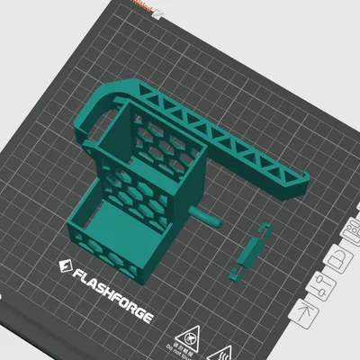 Giá treo dụng cụ lớn tích hợp móc treo scraper cho Flashforge AD5M Pro