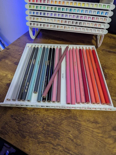 Tủ Đựng Bút Chì Màu Để Bàn với Swatch Màu Tích Hợp Mặt Trước - Image 4