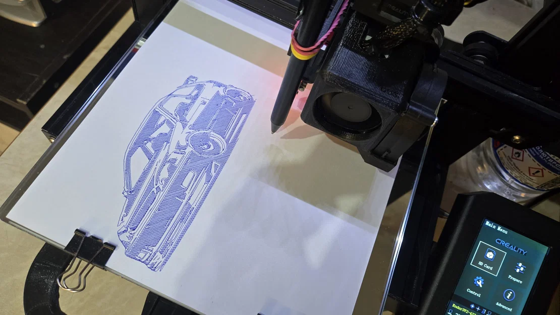 Giá Đỡ Bút Vẽ (Pen Plotter) Cho Ender 3 V2 Dùng Sprite Extruder - Image 1