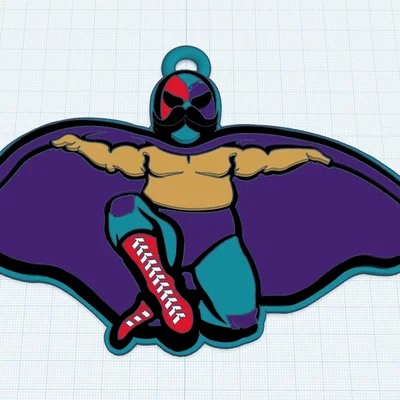 Mô hình mặt dây chuyền Luchadores Hill City Howlers độc đáo