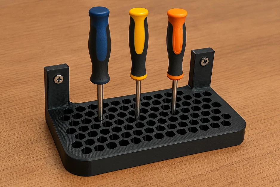 Giá treo tua vít họa tiết tổ ong 3D - Giải pháp sắp xếp gọn gàng - Image 1