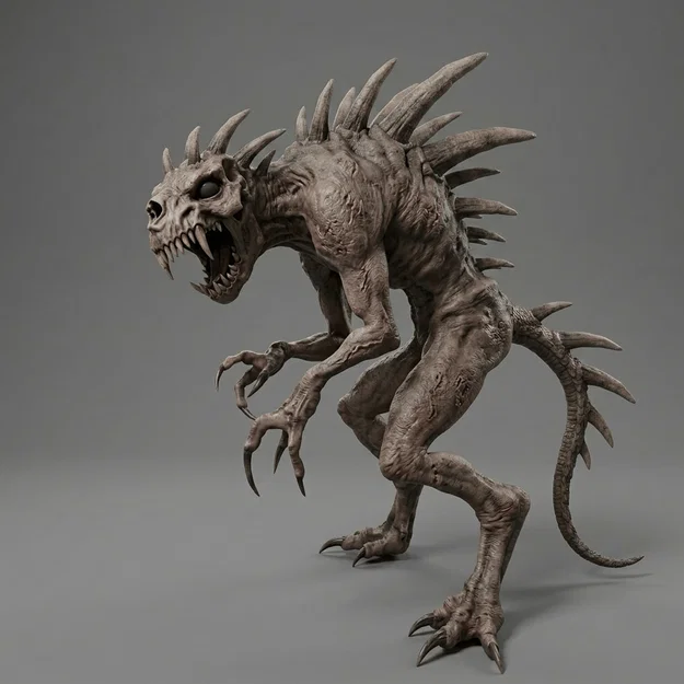 Mô hình 3D quái vật Chupacabra - Tượng trang trí huyền bí độc đáo - Image 1
