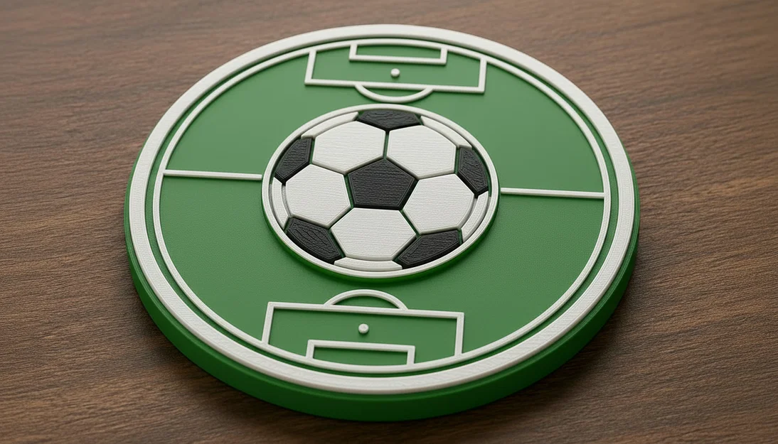 Đế lót ly sân bóng đá (Football Field Coaster) - Image 1