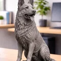 Tượng Chó Berger (German Shepherd) – Mô hình điêu khắc chân thực - Thumbnail 1
