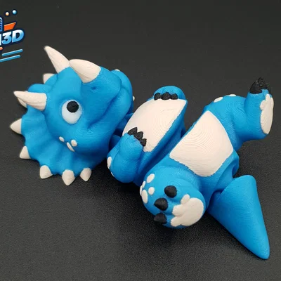 Mô hình Khủng long nhí Triceraptor có khớp cử động (Print-in-Place)