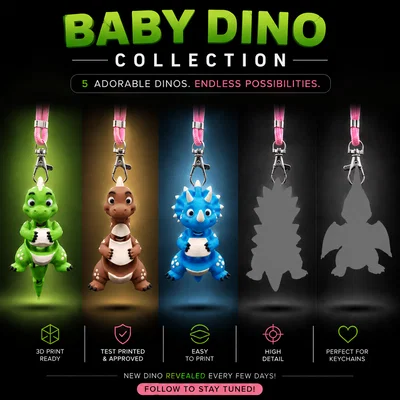Mô hình Khủng long nhí Triceraptor có khớp cử động (Print-in-Place)