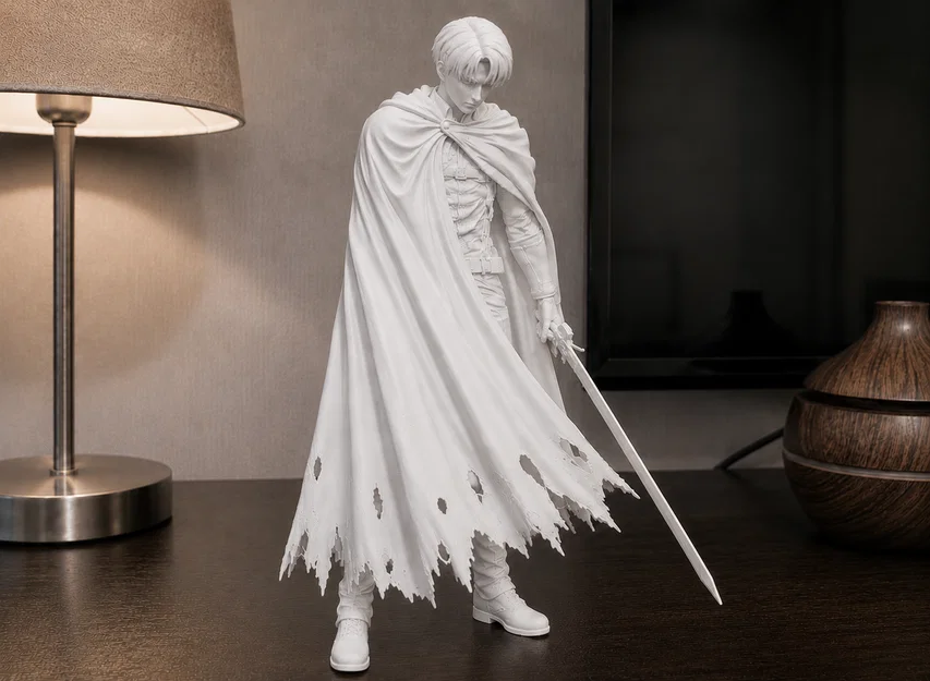Attack on Titan: Mô hình Levi Ackerman khoác áo choàng - Image 1