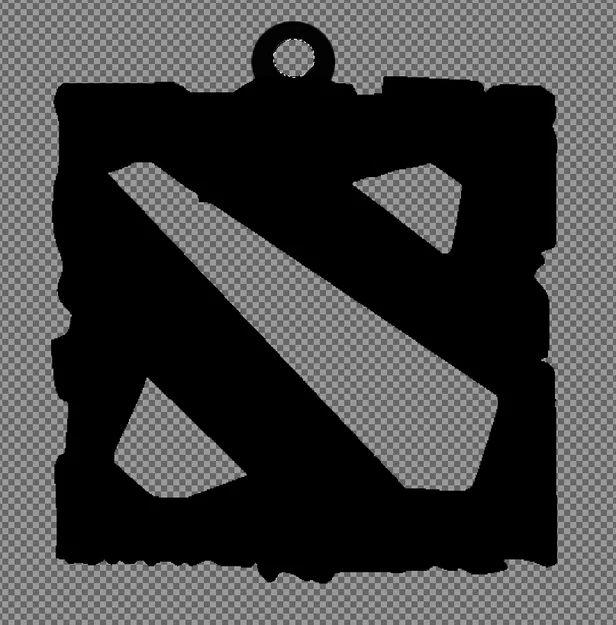 Móc khóa logo Dota 2: Phụ kiện in 3D độc đáo cho game thủ - Image 1