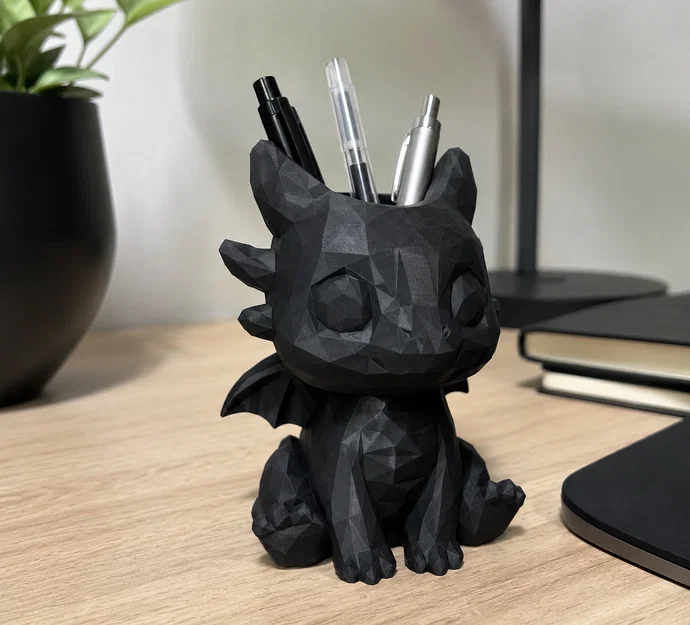 Ống cắm bút Rồng Low Poly siêu đáng yêu - Image 2