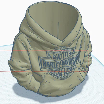 Ống cắm bút 3D hình áo hoodie Harley Davidson độc đáo