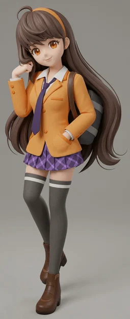 Mô hình 3D Anime Art - Headin' to School dễ thương cho người yêu thích - Image 1