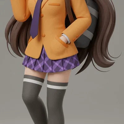 Mô hình 3D Anime Art - Headin' to School dễ thương cho người yêu thích