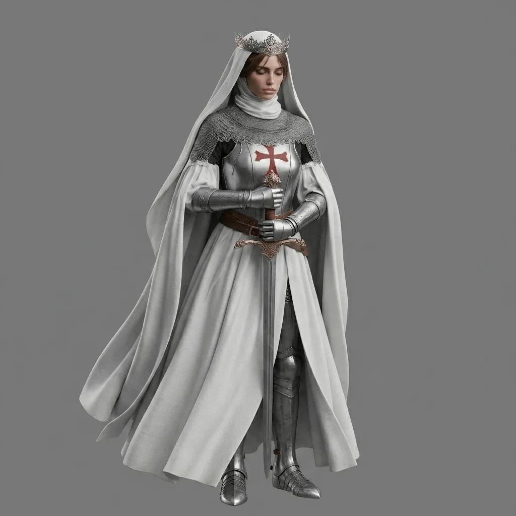 Mô hình 3D Nữ Hiệp Sĩ Thánh (Female Holy Knight) đầy đủ chi… 1