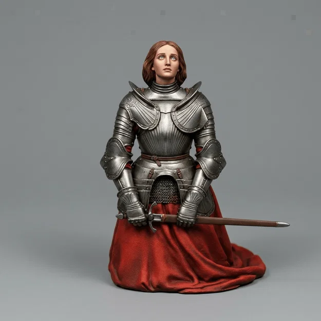 Mô hình 3D nhân vật lịch sử Joan of Arc sắc nét - Image 1