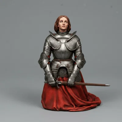 Mô hình 3D nhân vật lịch sử Joan of Arc sắc nét