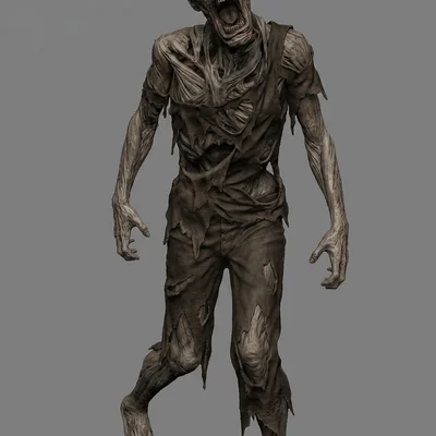 Mô hình 3D Xác Sống Gào Thét (Screaming Zombie) kinh dị cho người sưu tầm