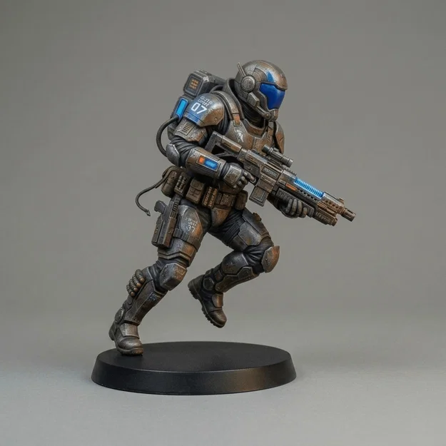 Mô hình chiến binh Sci-Fi Elite Mars Unit in 3D cực chi tiết - Image 1