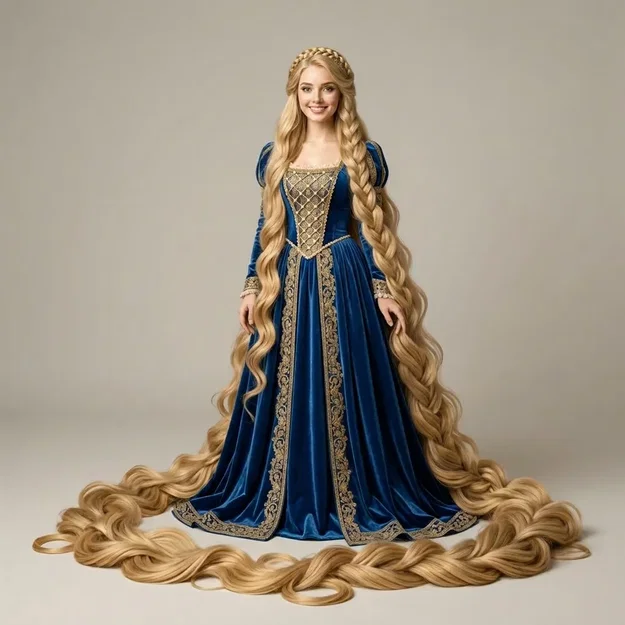 Mô hình 3D Nàng Rapunzel với mái tóc dài huyền thoại - Image 1