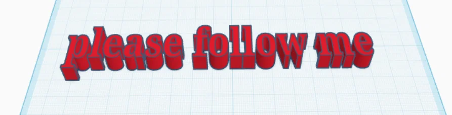 Mô hình chữ 3D Please Follow Me trang trí bàn làm việc sáng tạo - Image 1