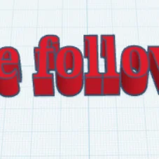 Mô hình chữ 3D Please Follow Me trang trí bàn làm việc sáng tạo