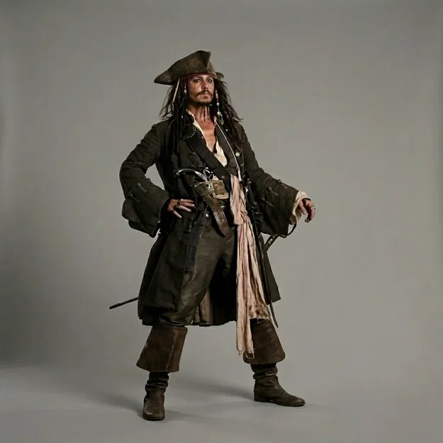 Mô hình 3D Captain Jack Sparrow - Cướp biển vùng Caribbean - Image 1