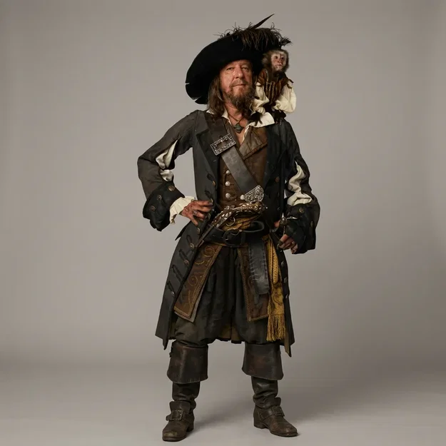 Mô hình 3D Captain Hector Barbossa - Cướp biển vùng Caribbean - Image 1