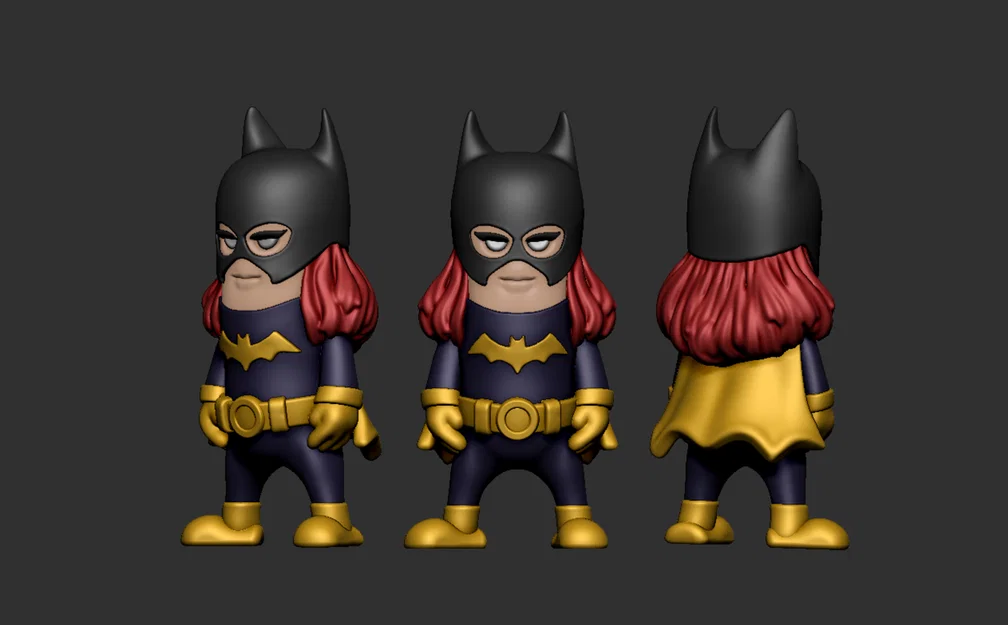 Mô hình Mini Batgirl chibi 3D - Thiết kế siêu đáng yêu - Image 2
