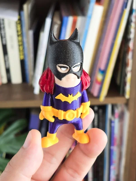 Mô hình Mini Batgirl chibi 3D - Thiết kế siêu đáng yêu - Image 3