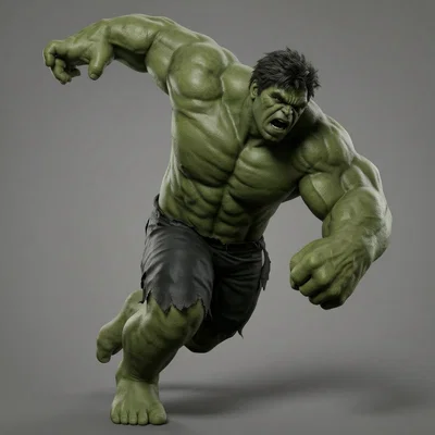 Mô hình 3D The Incredible Hulk đang chạy siêu ngầu để in tại nhà