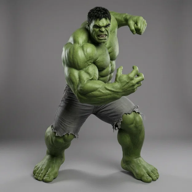 Mô hình 3D The Incredible Hulk tung cú đấm trái ấn tượng - Image 1